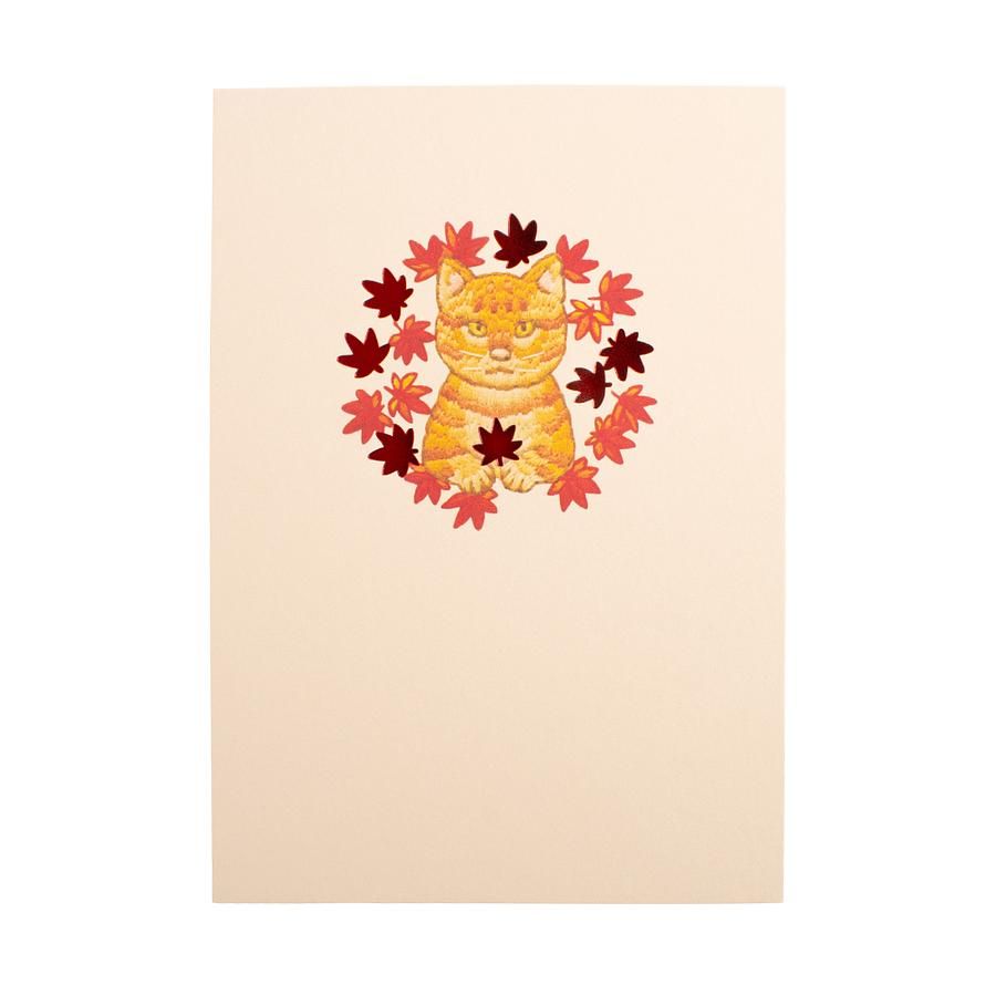 日本7 days cards明信片/ 貓咪/ 紅色